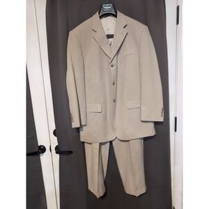 Joseph‎ Feiss Tan Suit Jacket & Pants Set, Men's 42R Blazer & 36" Waist Pants,